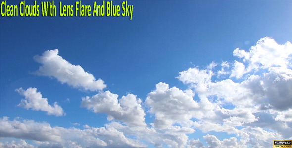 Clean Clouds With Lens Flare And Blue Sky alt