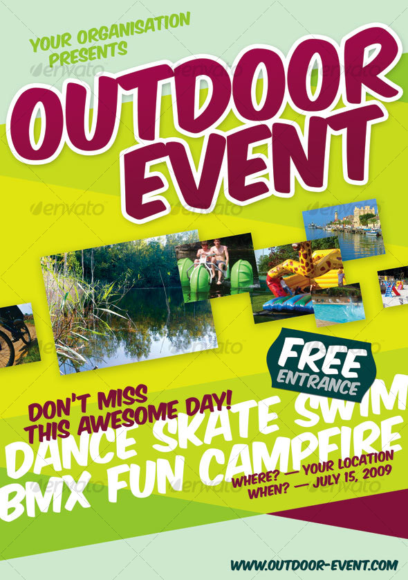 outdoor flyer graphics designs templates from graphicriver flyer for an event