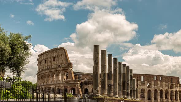 4K Timelapse Colosseum 3, Rome, Italy