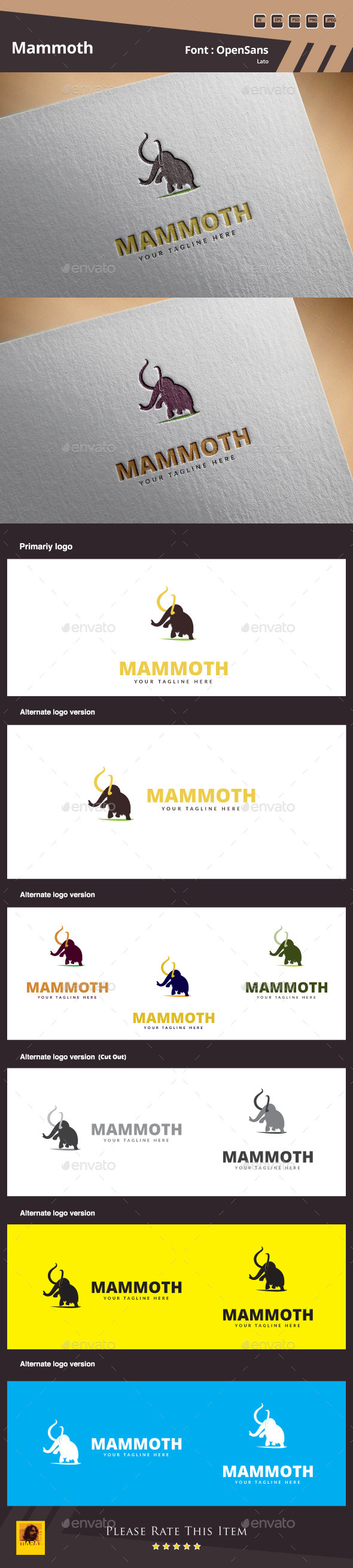 Mammoth Logo Template