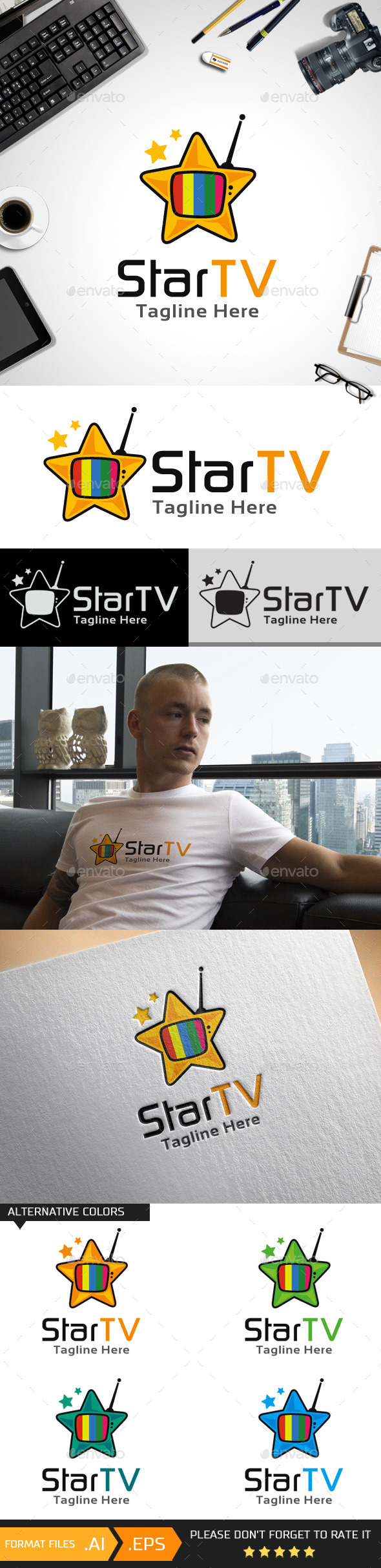 Star TV Logo Template