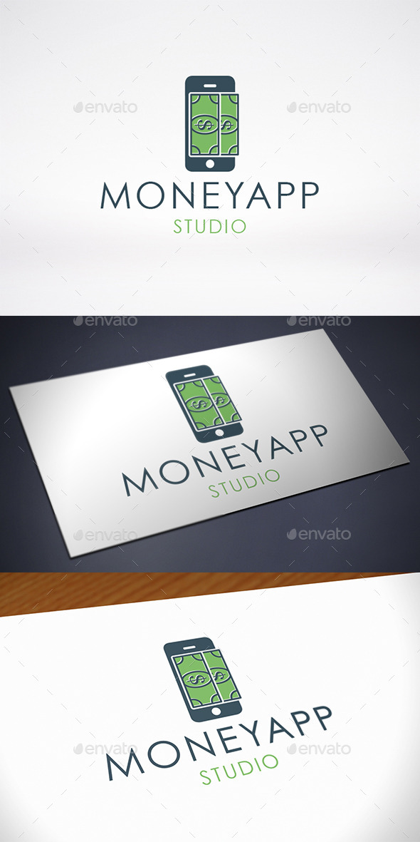 Money Phone App Logo Template