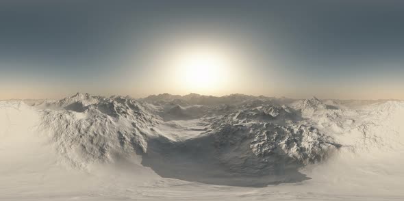 Aerial VR 360 Panorama of Mountains