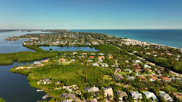 Aerial Video Upscale Homes In Vero Beach Indian River County Fl Usa