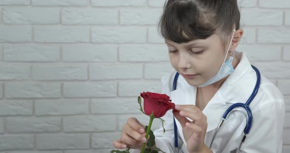 Little Doctor with Flowers