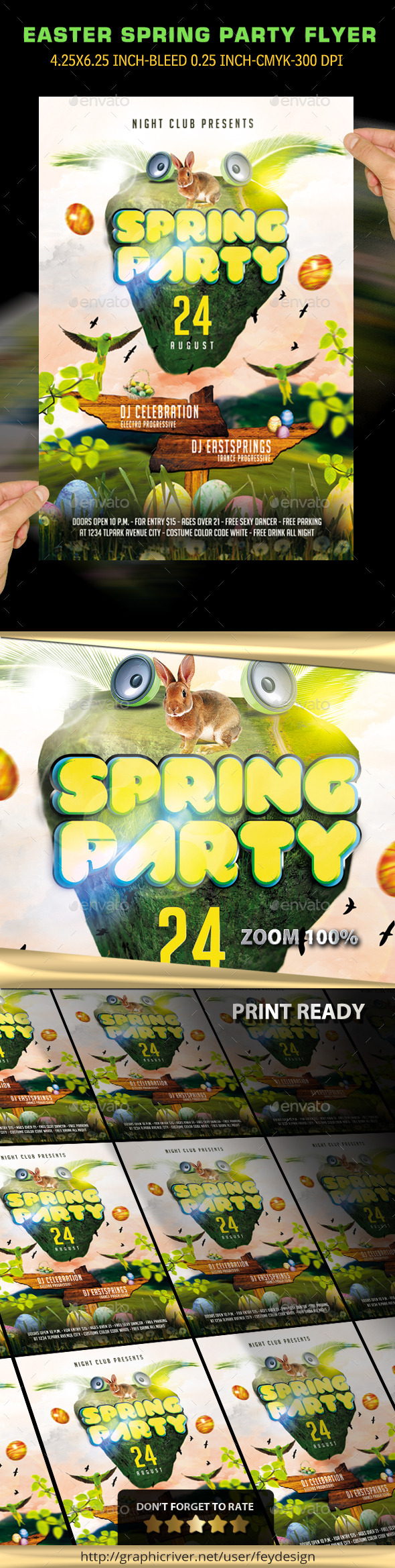 Easter Spring Party Flyer
