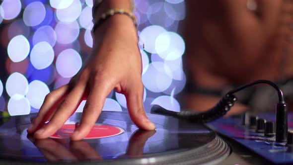 Super Sexy Female Dj Playing Records Bikini 1 alt