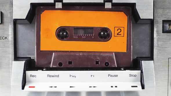Cassettes Changing In A Retro Tape Player 3
