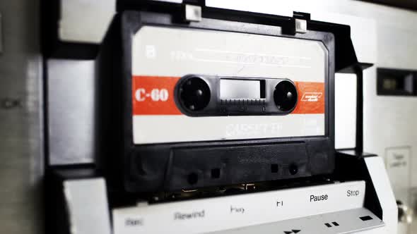 Cassettes Changing In A Retro Tape Player 8