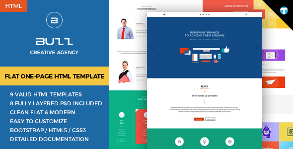 Buzz - Flat Responsive Onepage HTML Site Template