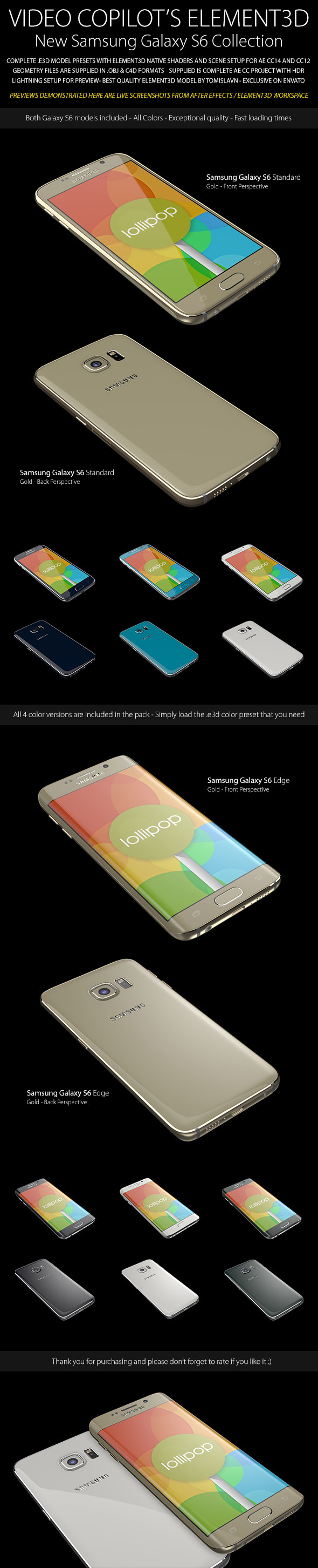 Element3D - Samsung Galaxy S6 Collection