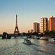 Sunset over Paris Eiffel Tower - VideoHive Item for Sale