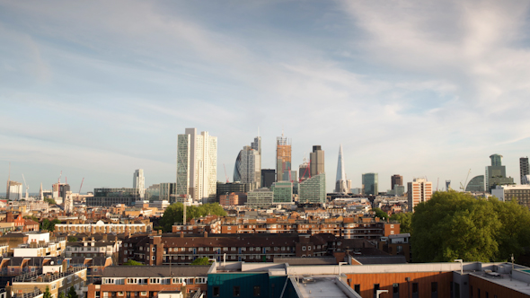 London Skyline Sunset, Financial Center Business England 1