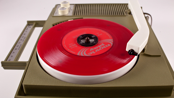 Portable Vintage Record Player 4
