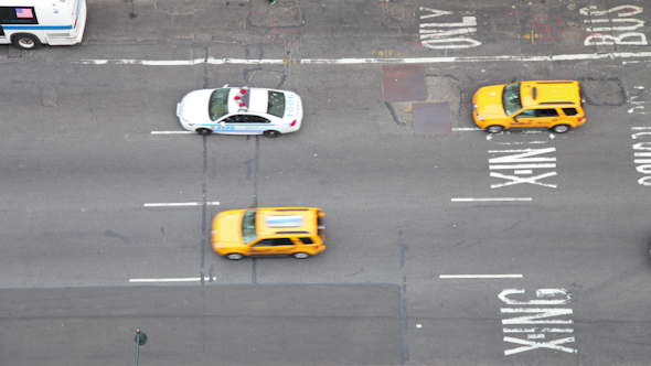 Manhattan New York Street Traffic Cars Taxi 1