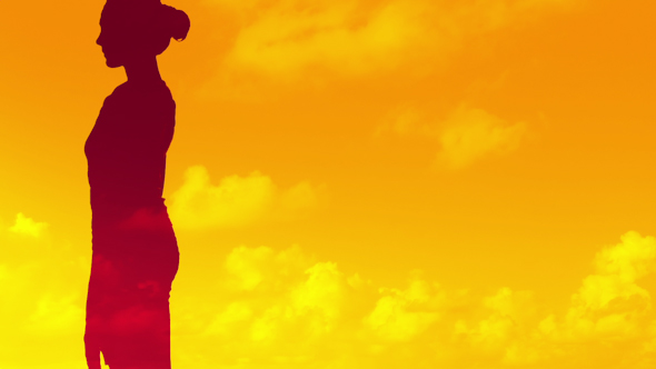 Yoga Teacher Surrounded By Clouds 2 alt