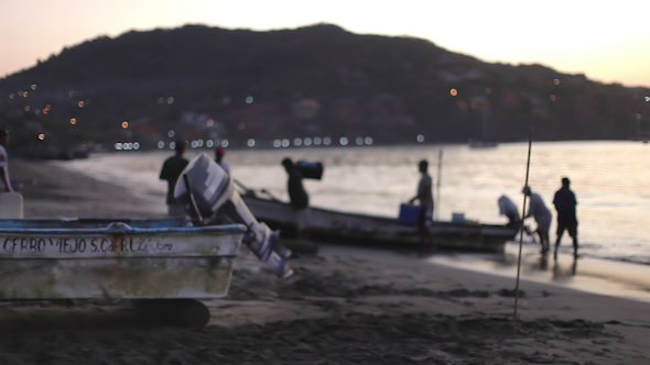 Fishermen Fish Boats Mexican Coast 6