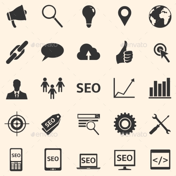 Vector Set of SEO Icons