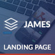 James - Material Design Mobile App Landing Page - ThemeForest Item for Sale