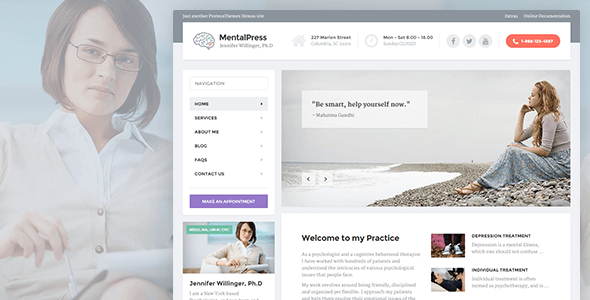 MentalPress – WP Theme for your Medical or Psychology Website.