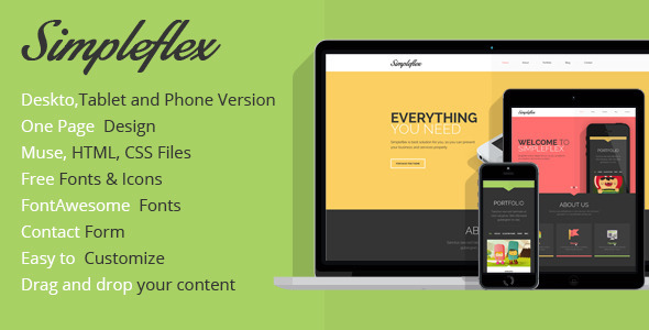 Szablon Simpleflex OnePage Muse