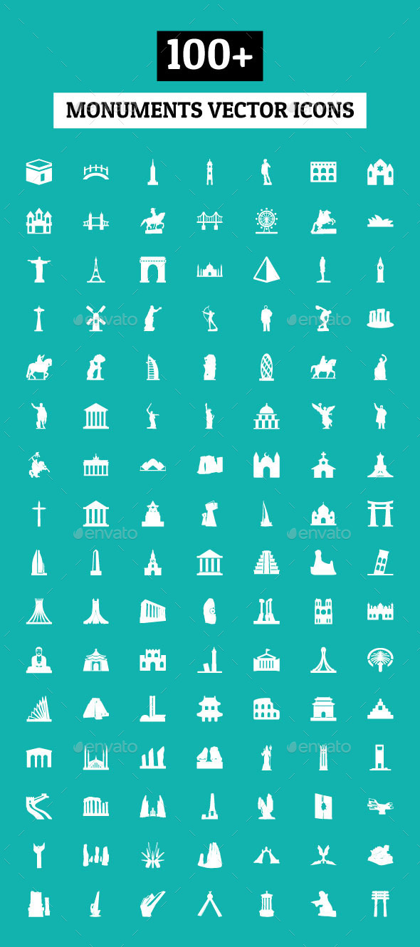 100+ Monuments Vector Icons