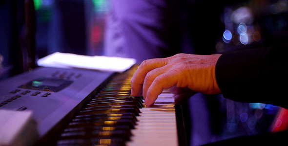 Pianist Playing Piano Live