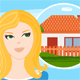 Young Woman Wants to Buy a House - GraphicRiver Item for Sale