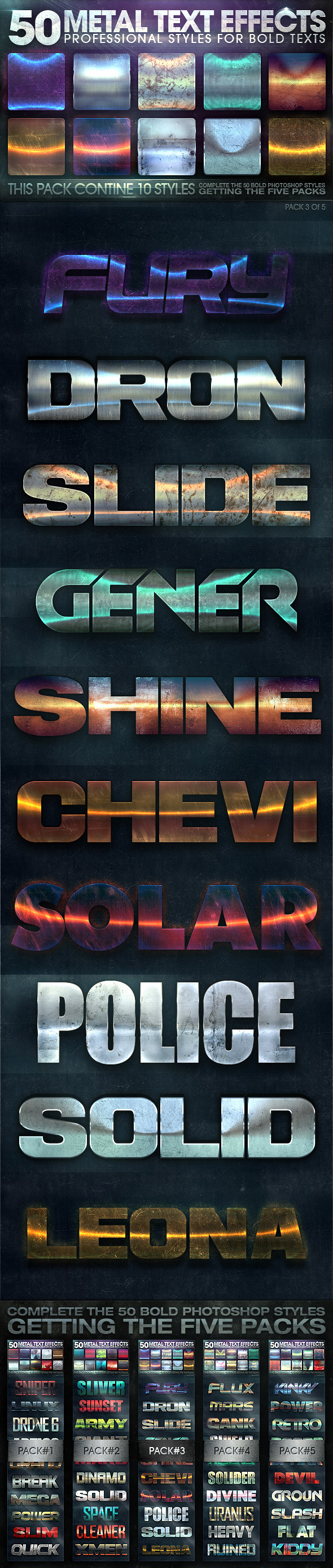 50 Metal Text Effects 3 of 5