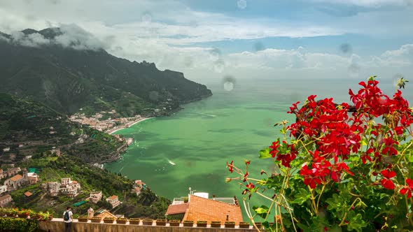 4K Timelapse Amalfi coast, Ravello, Italy