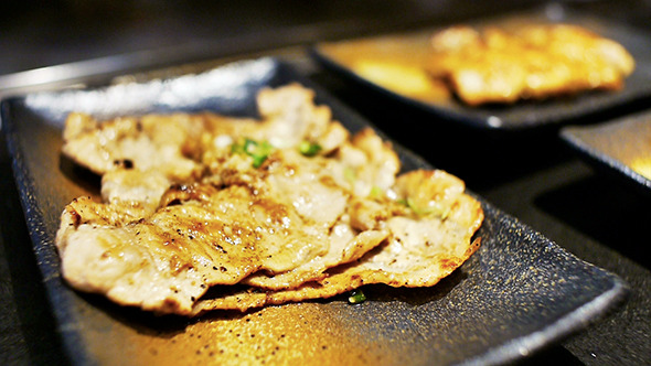 Japanese Cuisine Fried Sliced Pork Serving