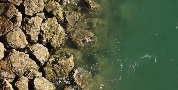 Turquoise Sea and Coast Rocks