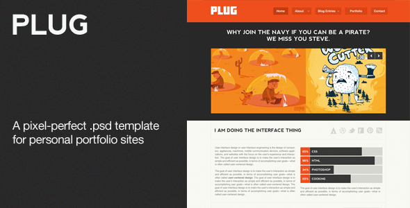 Plug - A Personal Portfolio PSD Theme