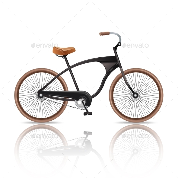 Realistic Bicycle Isolated