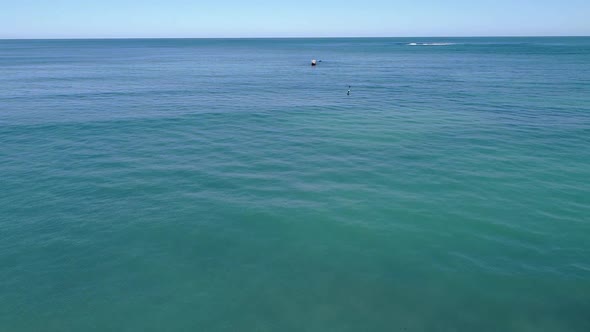 Aerial Birds Eye View Towards The Alkimos Shipwreck, Perth