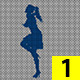 Pixel Silhouette Girl Dancing 1 - VideoHive Item for Sale