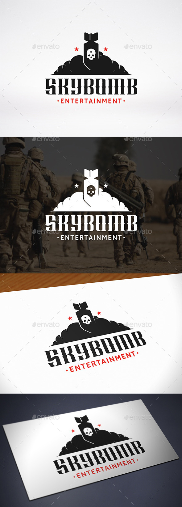 Sky Bomb Logo Template