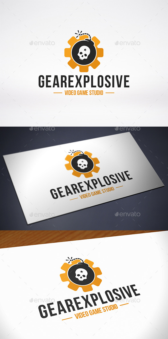 Gear Bomb Logo Template