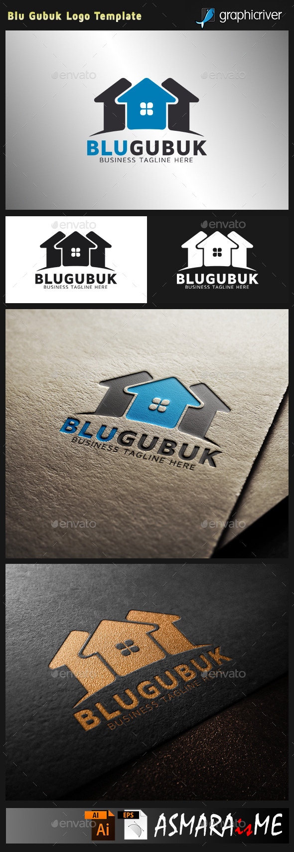 Real Estate Logo - Blu Gubuk
