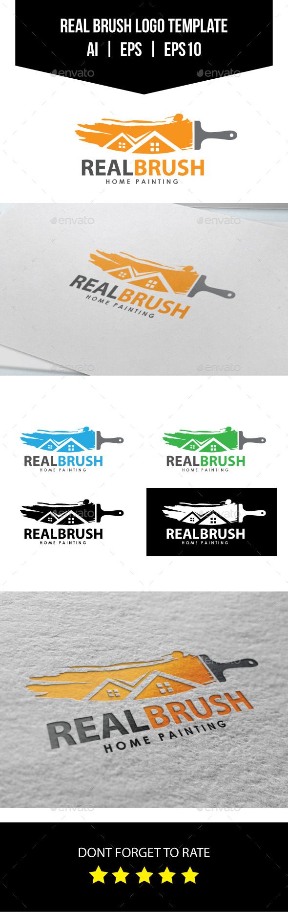 Real Brush Logo Template
