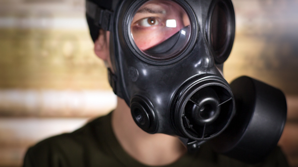 Person Wearing Gasmask 29