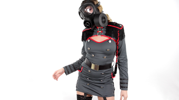Military Gas Mask Dancer 1