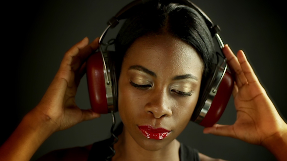 Beautiful Girl Listening To Music 1