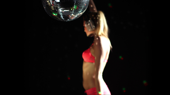 Blonde Girl Dances Discoball 2 alt