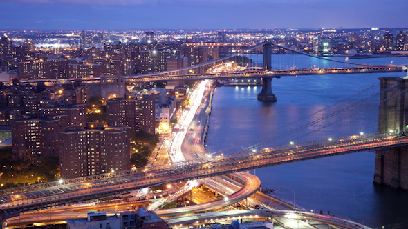 Lower Manhattan Skyline And Brooklyn Bridge 2