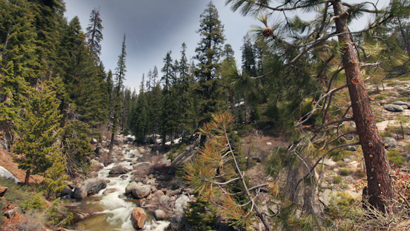 Waterfall In Sequoia National Park, California 3