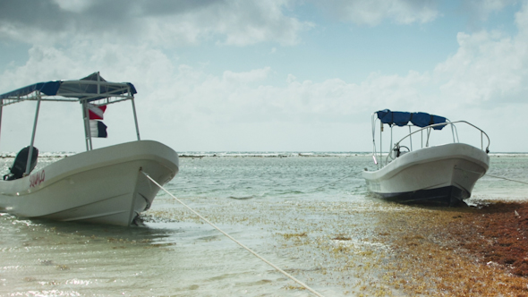 Paradise Beach Caribbean Coast Mexico Boats 2