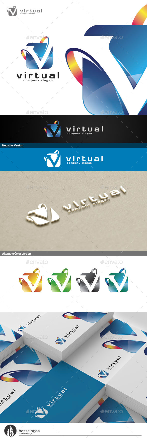 Virtual - Letter V Logo