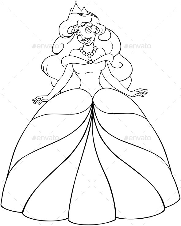 African Princess Coloring Page