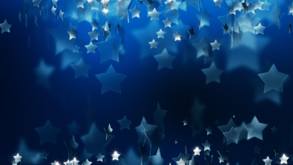 Blue Star Night Background 